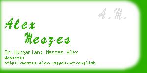 alex meszes business card